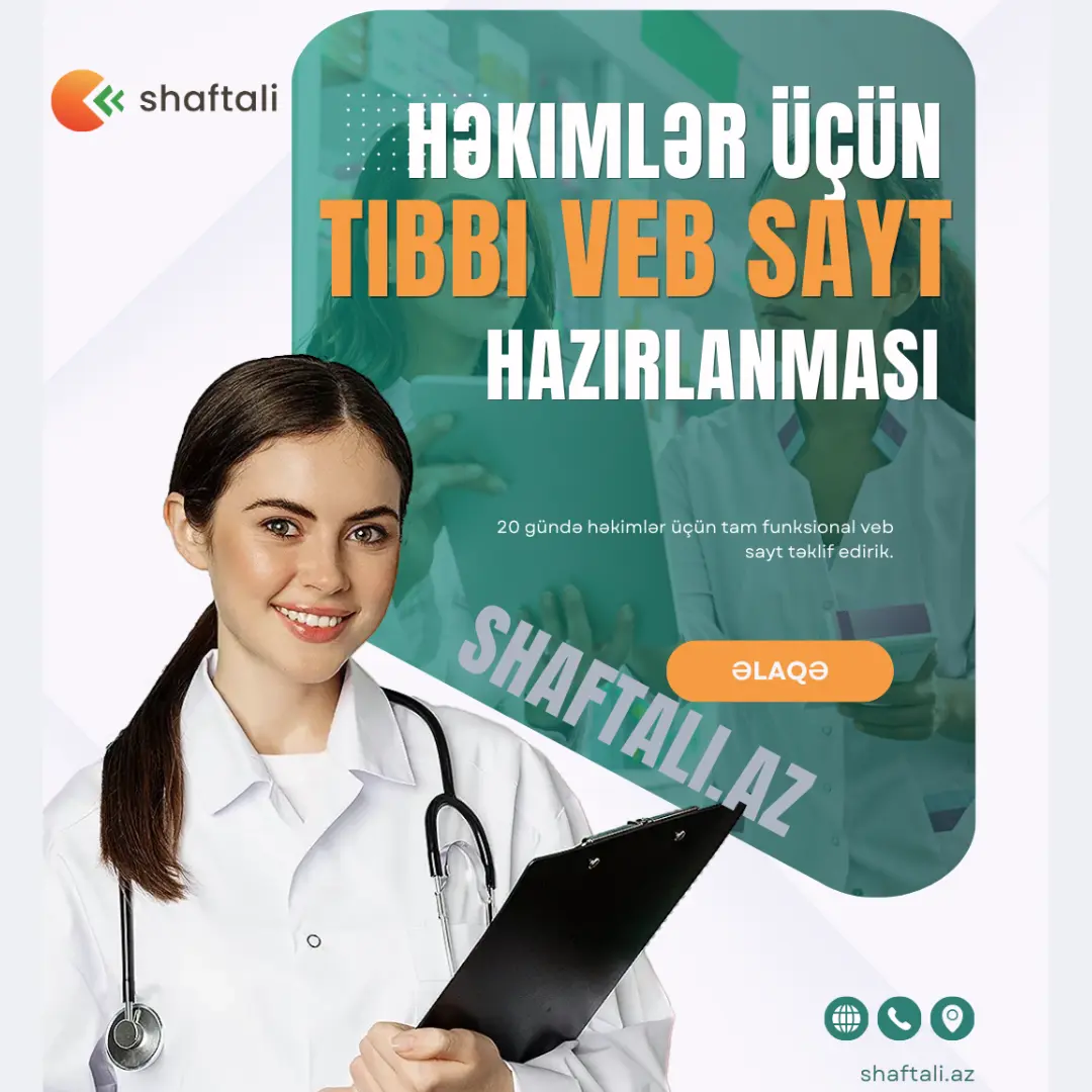 Həkimlər və Doktorlar Üçün Veb Saytların Hazırlanması