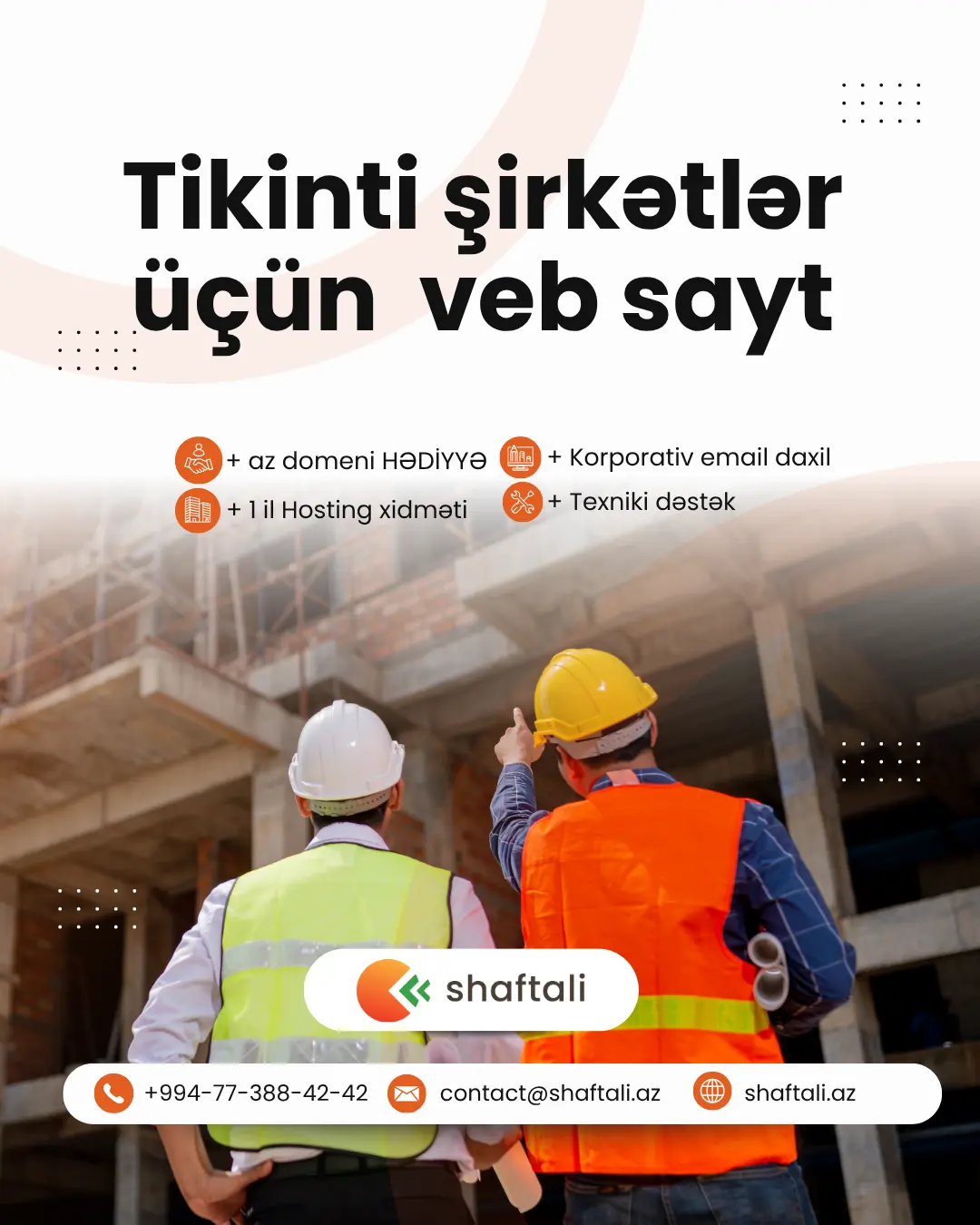 Tikinti Şirkətləri üçün Veb Sayt Hazırlanması